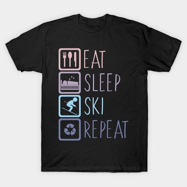 Eat Sleep Ski Repeat T-Shirt by avshirtnation